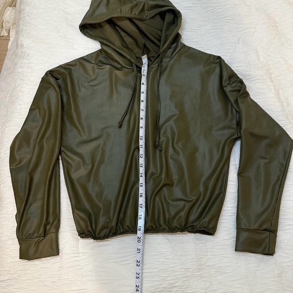 Olive Green Satin Jogger Set – Women - Picture 7 of 7